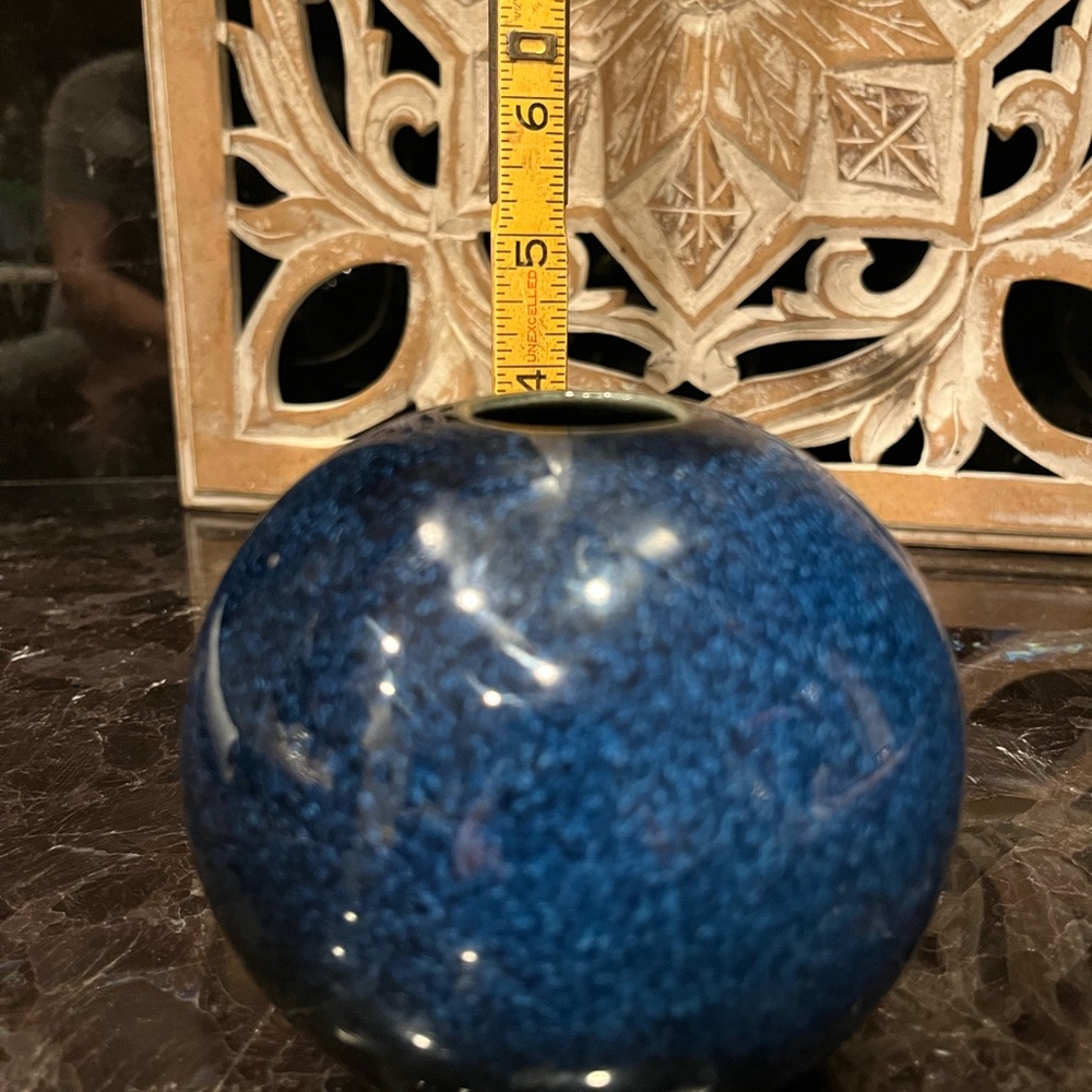 Midnight Blue Spherical Vase
